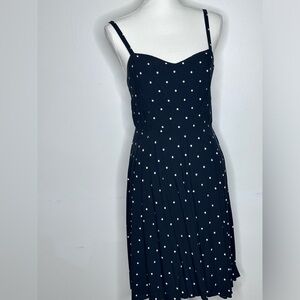 Black polka dot dress